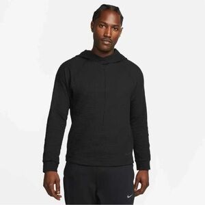 Nike Yoga Dri-FIT Textured Black Pull Over Hoodie (DV9875-010) Men’s Size XL